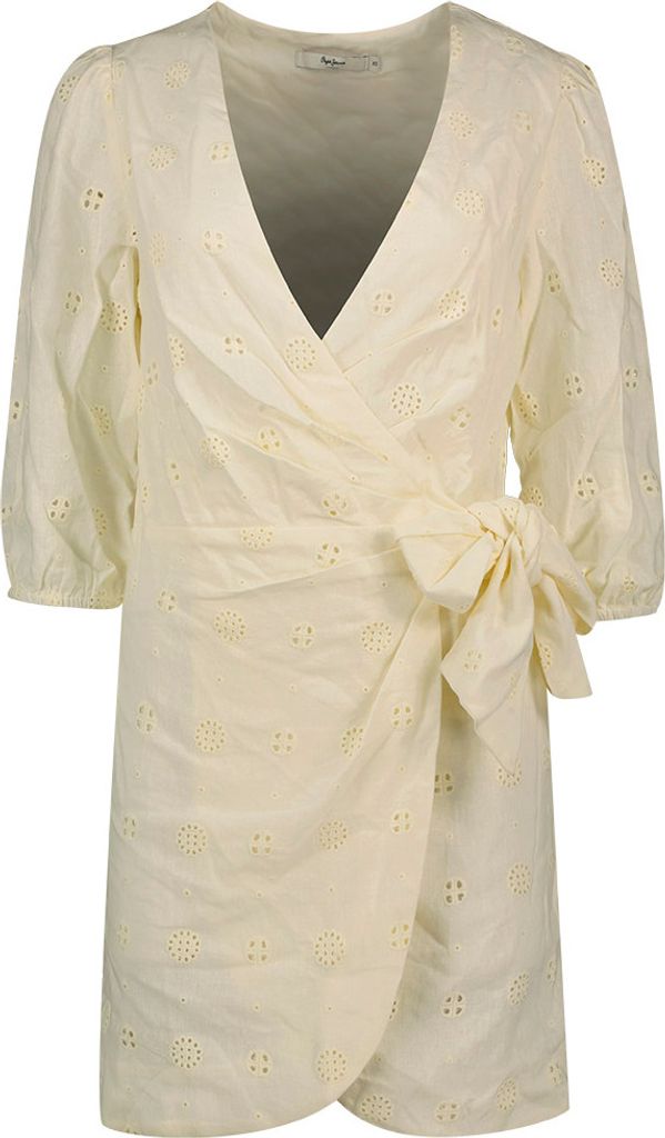 Pepe Jeans Dasha Kurzes Kurzarmkleid Beige XS Frau Beige XS