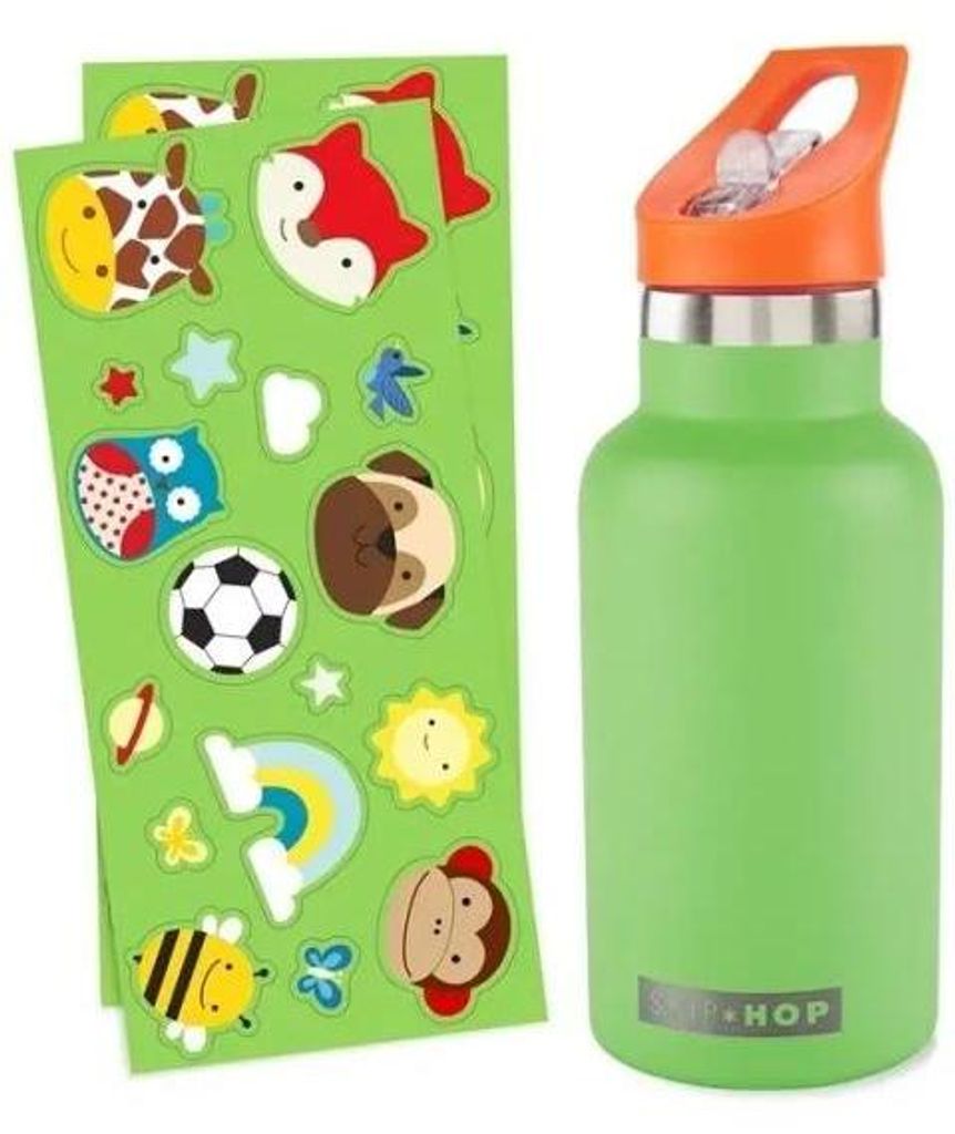Thermosflasche mit Aufklebern, 380 ml, grün – Skip Hop