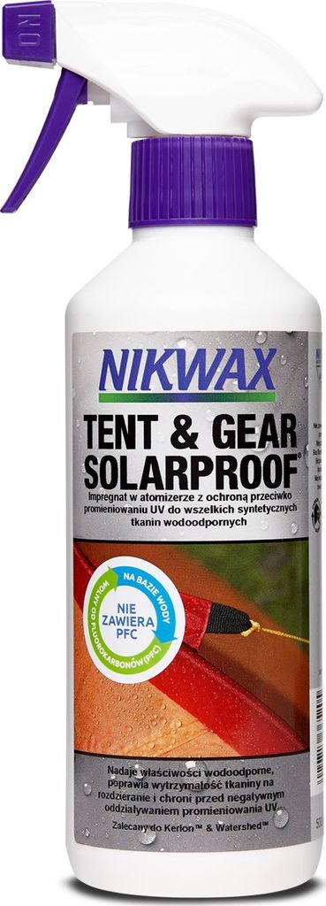 Nikwax Tent & Gear SolarProof Spray Zelt Rucksack Imprägnierung UV-Schutz 500ml