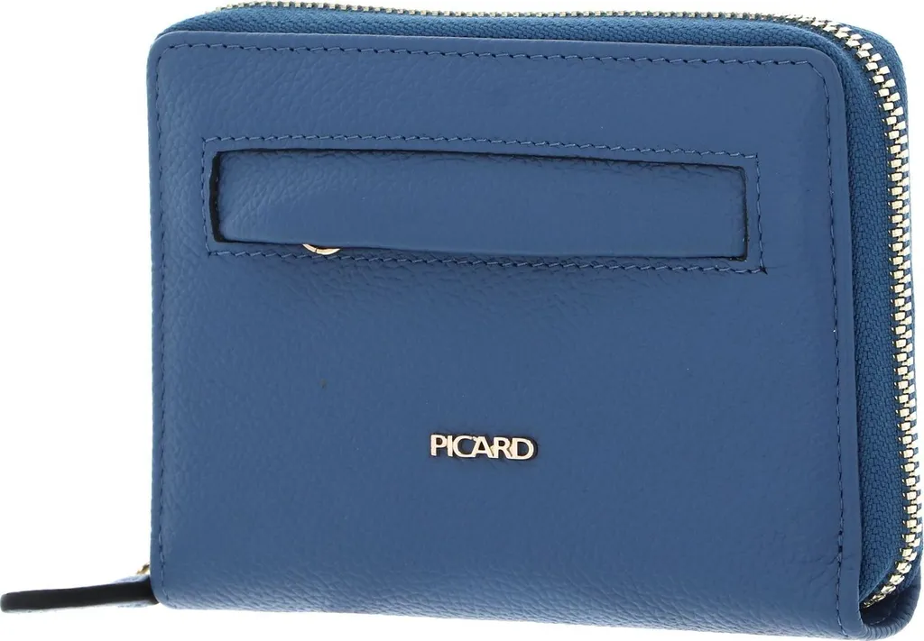 Petit portefeuille en cuir bleu ciel Stash 1 Picard pour homme et femme