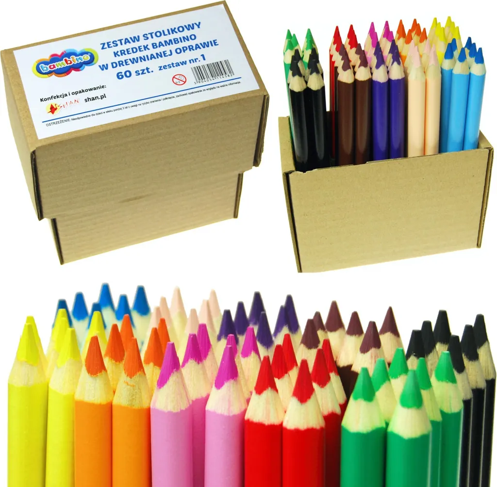 Crayons de couleur JUMBO Bambino v1 60 pcs pour un coloriage facile