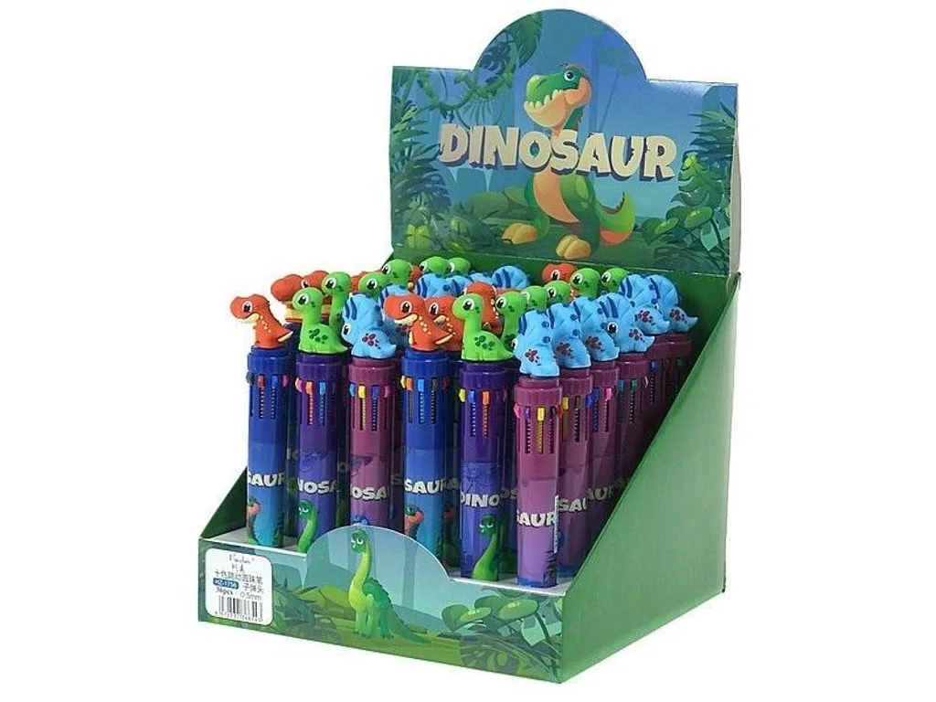 Stylo multicolore dinosaure 15cm : fini les trousses trop lourdes