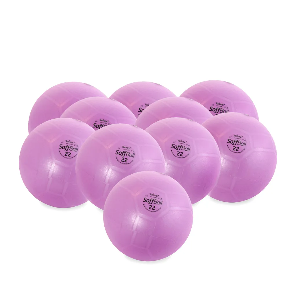 Soffball Maxafe 22 cm Violet - Lot de 10 Ballons Gymnastique Souples