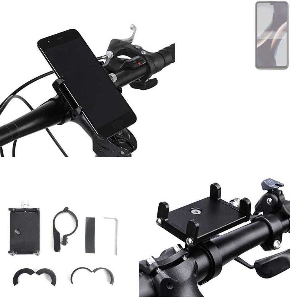 K-S-Trade Handyhalterung für das Fahrrad kompatibel mit BLU J10L Halter Lenkstange Fahrradhalterung Motorrad Bike Mount Befestigung Smartphone Handy