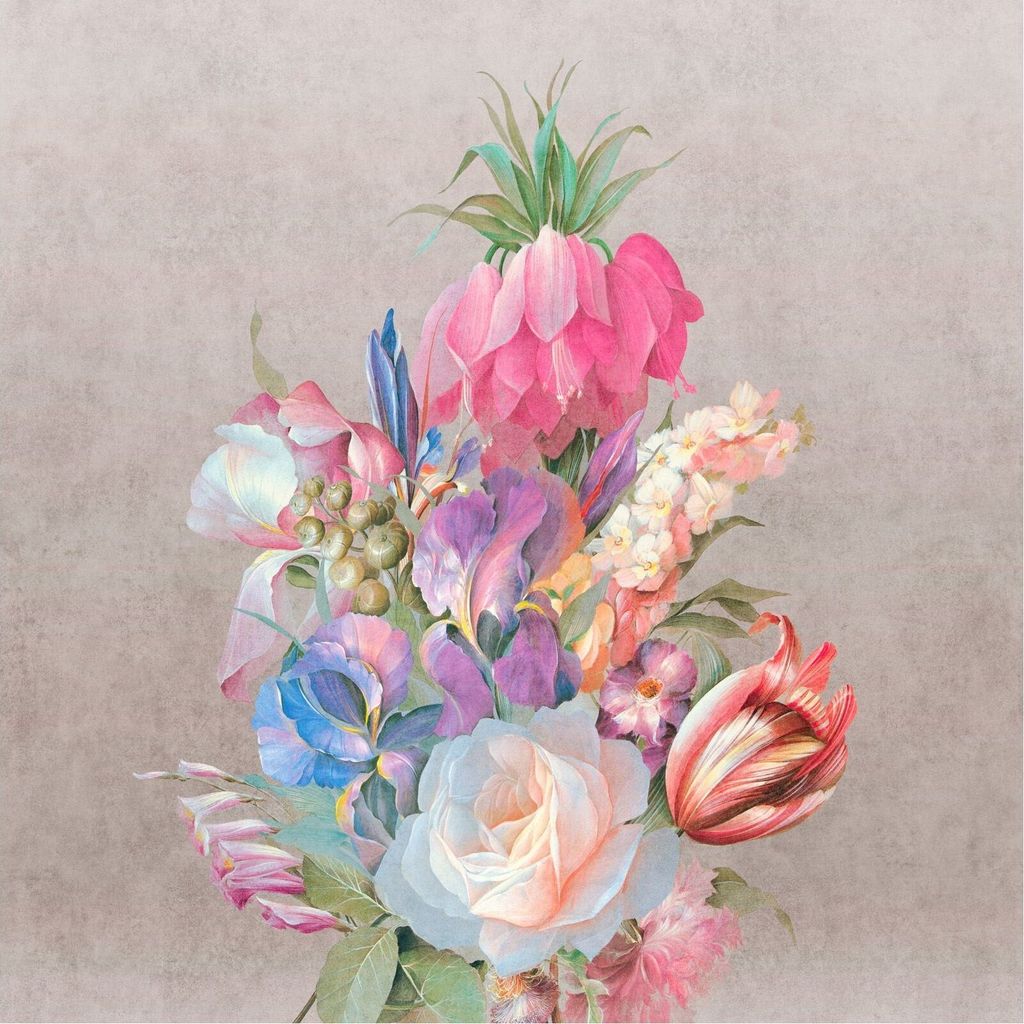 Fototapete 361056 Vliestapete Blumen Floral 212 x 265 cm Rasch Selection Beige