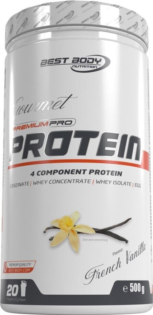 Best Body Nutrition - Gourmet Premium Pro Protein - 500 g Dose, 1 x 500 g Dose, Geschmack: French Vanilla