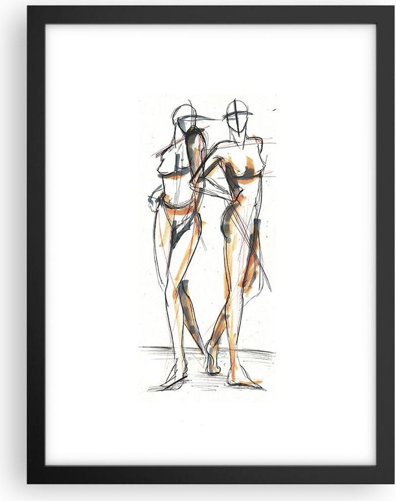 Gerahmtes Poster - Schwarzer Rahmen - Zeichnen Design Mode - 30x40 cm - Wand Bild - Wanddeko - Wandbilder - Kunstposter - Wandposter - Bilderrahmen...