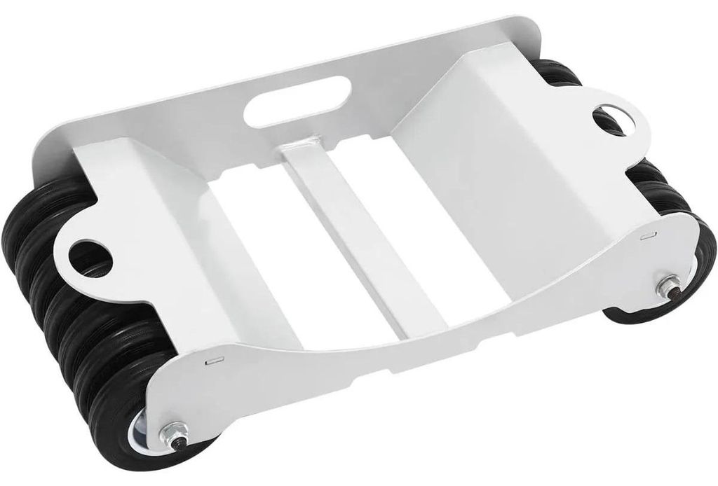 Auto Rangierhilfe - Car Dolly Set - 2041 kg Tragkraft - 14 feste Rollen - Stahl - 60x32,9x17 cm - Silber
