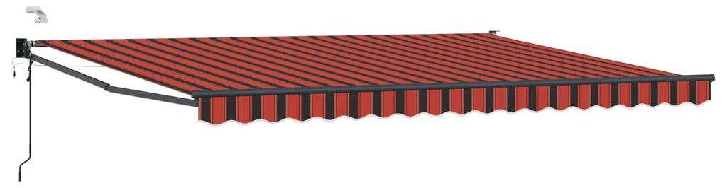 Elektrische ausziehbare Markise - VIDAXL - Markisenbespannung - Orange und Braun 4,5 × 3 m
