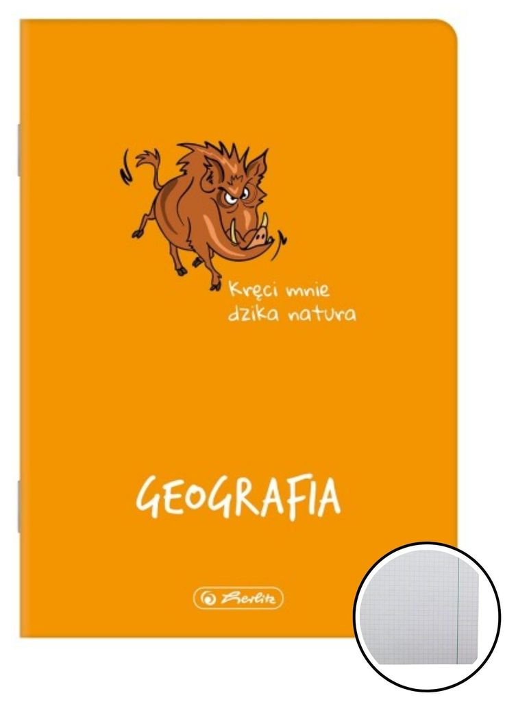 Notizbuch A5 60k kariert thematisch Geographie Eco Einband PP Herlitz