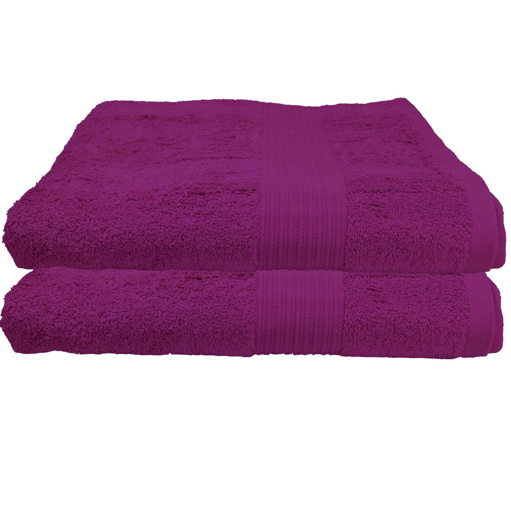 2er Set Julie Julsen Duschtuch 70 cm x 140 cm 70x140,Fuchsia