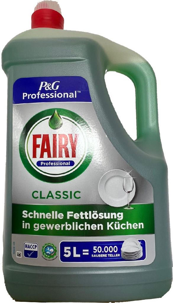 A bottle of Fairy Professional dish soap.