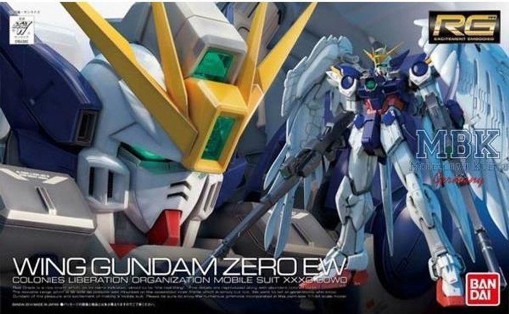BANDAI BAN5061602 RG XXXG-00W0 Wing Gundam Zero EW 14 cm Produktbild 