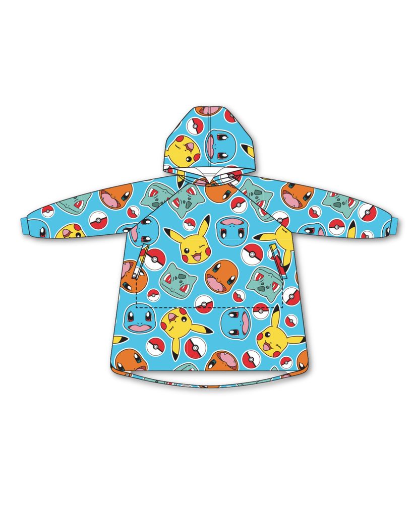 Kinderdecke Pokémon, Kapuzen-Fleecedecke Pikachu, perfekte Produktbild 