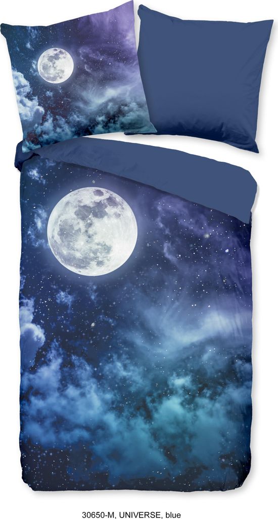 Duvet cover Pure 135x200 + 1* 80x80 cm - moon with stars
