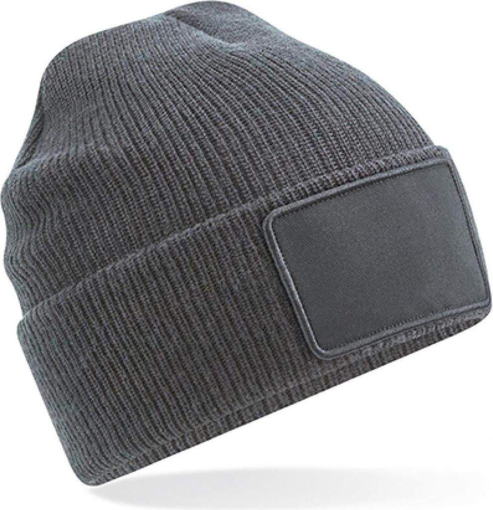 Beechfield B540 | Removable Patch Thinsulate Beanie - Abnehmbarer Patch - Farbe: Graphite Grey - Größe: One Size