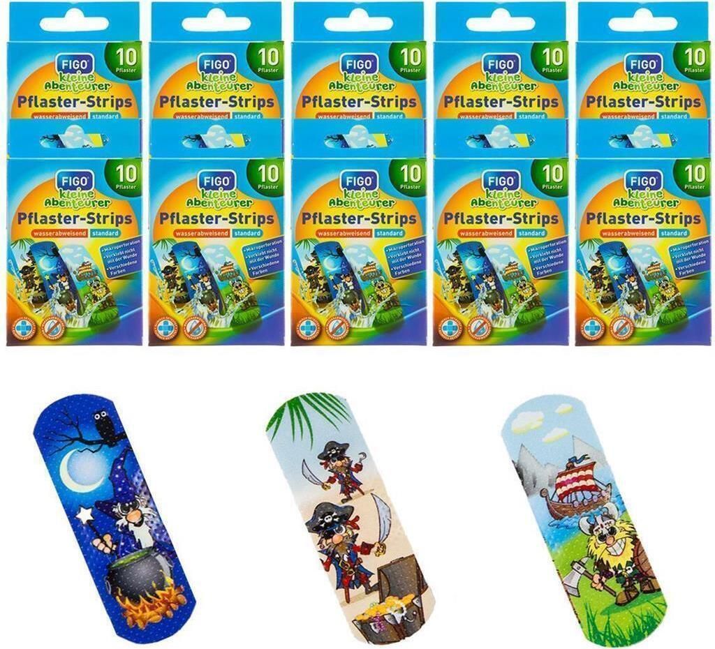 Bunte Kinderpflaster mit lustigen Motiven 100 Stück Produktbild 