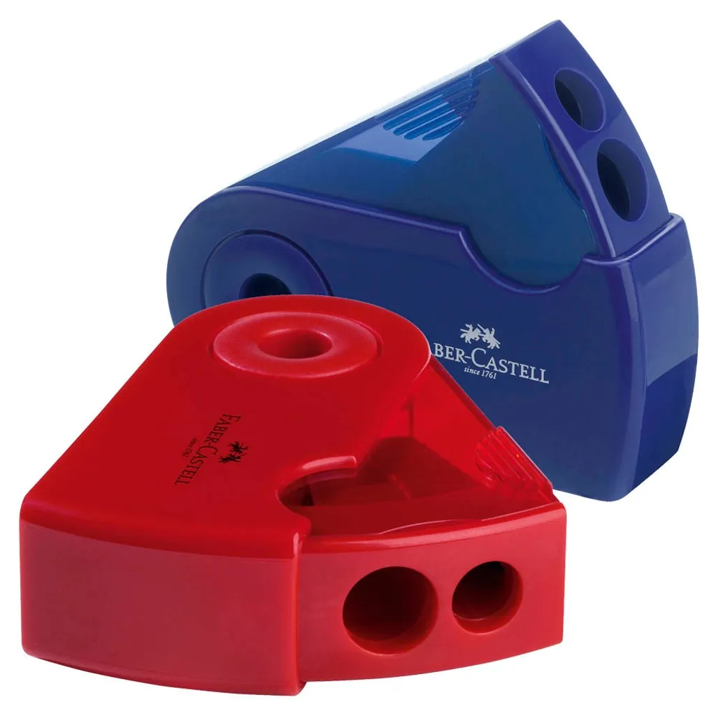 Faber-Castell 182701 Sleeve Doppio - Temperamatite Professionale Ufficio