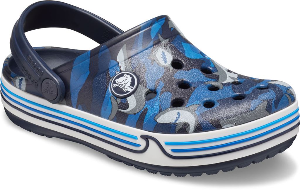 crocs Crocband Shark Clog Kids Navy Croslite Größe: 22/23 Normal