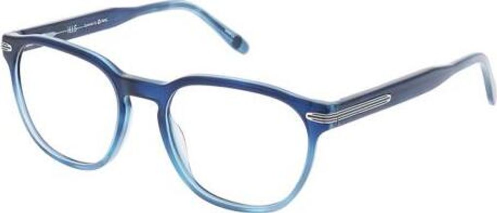 Brille HPL805 001 Vollrand Pantoskopisch Korrektion Blau 51-18-145 Uni