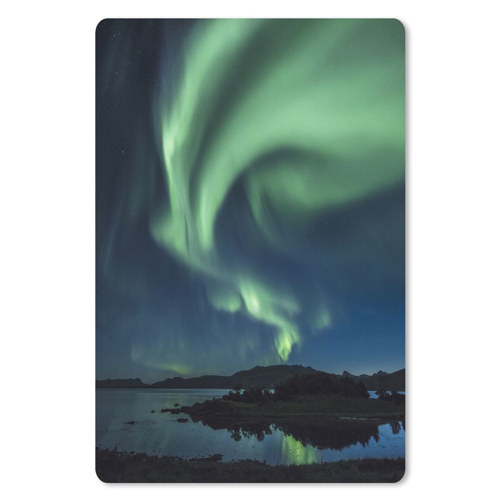 MuchoWow Mauspad Mousepad Nordlichter - Landschaft - Norwegen 18x27 cm - Mousepads - Maus Mat - Pad - Mausunterlage