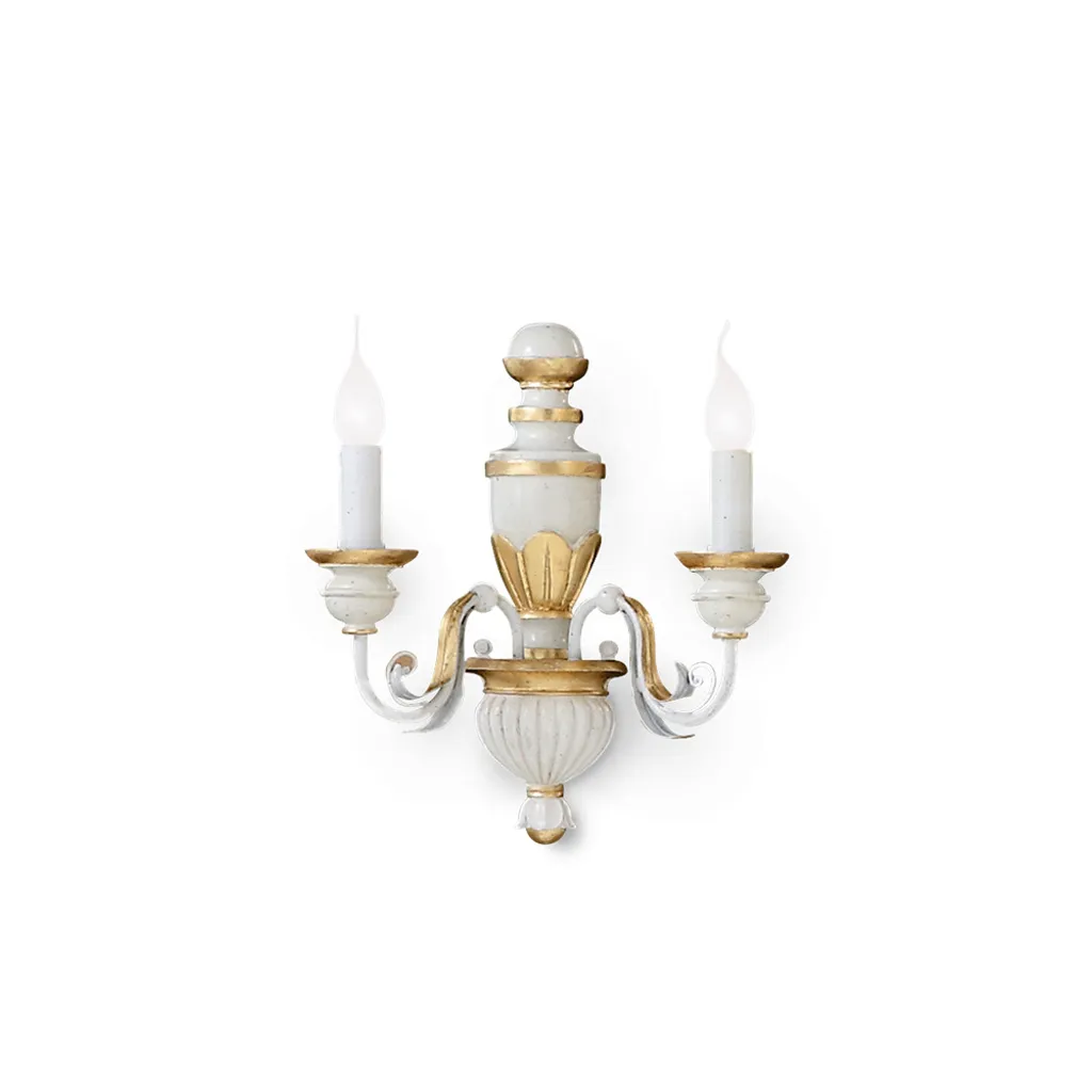 Applique lampe design feuille d'or éclairage mural chaud en métal LUX