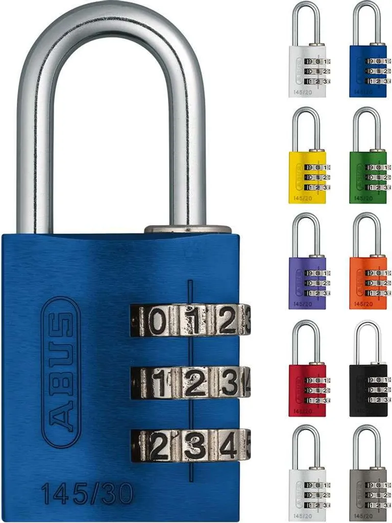 Cadenas à combinaison Abus 145 20 b dfnli en aluminium pour casier
