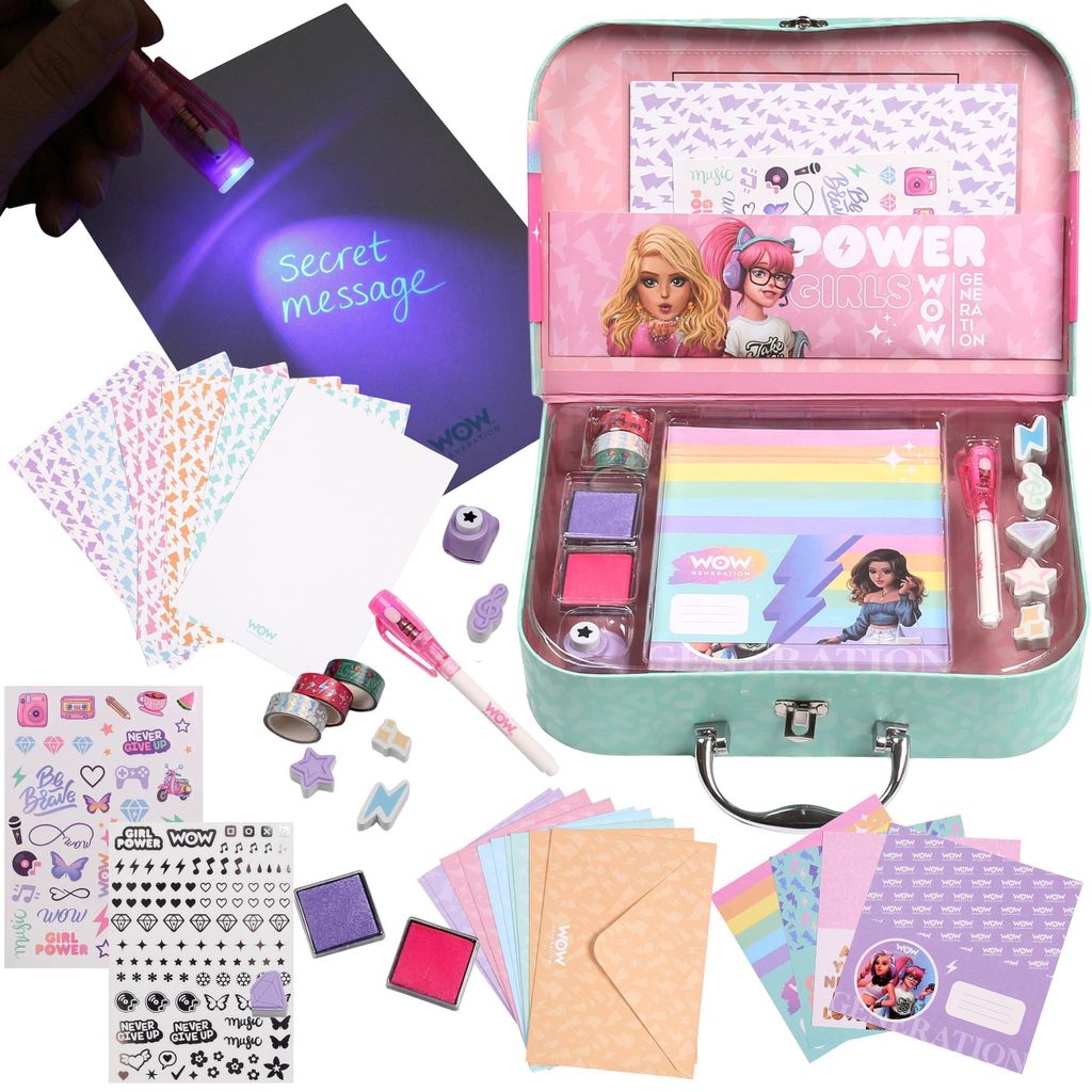 WOW Generation Briefpapier Set im Koffer mit Zauberstift, Kreativset für Kinder