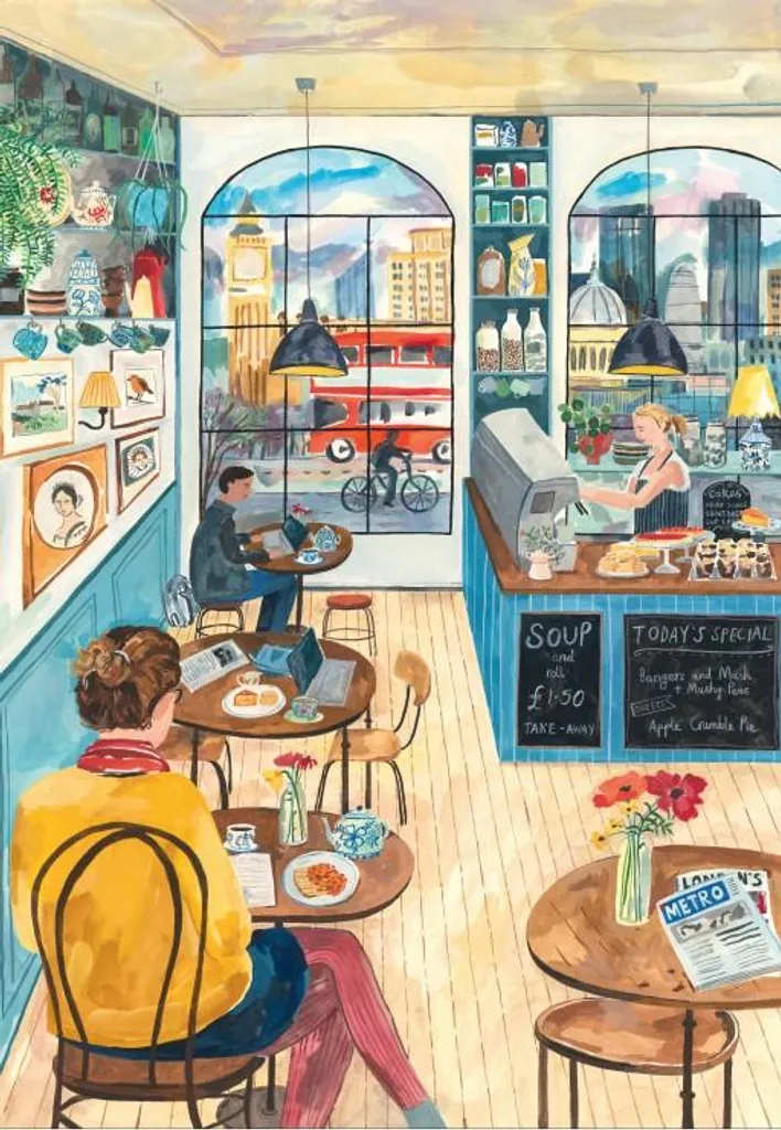 Puzzle 1000 pièces Café de Londres par Pieces & Peace pour adultes