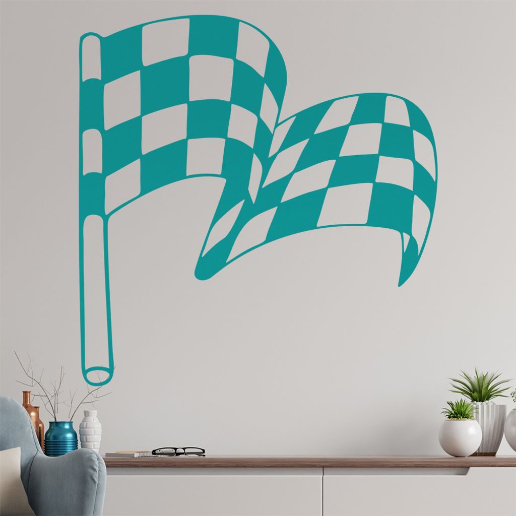 Ziel Fahne wehend Wandtattoo in 6 Größen - Wandaufkleber Wall Sticker - Dekoration, Küche, Wohnzimmer, Schlafzimmer, Badezimmer