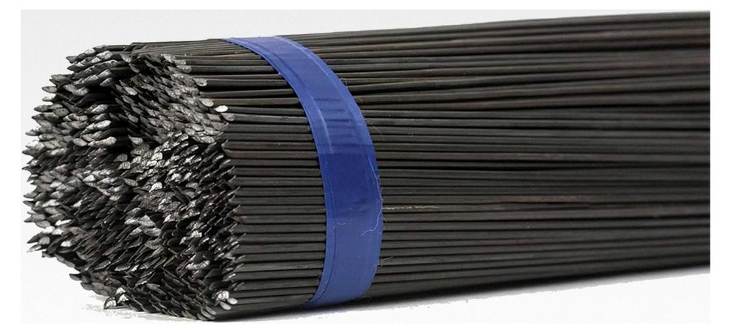 Steck- und Wickeldraht GRÜN & BLAU geglüht 300mm - Basteldraht für Trockenblumen und DIY Projekte (0,8mm x 300mm Blau 100 Stück)