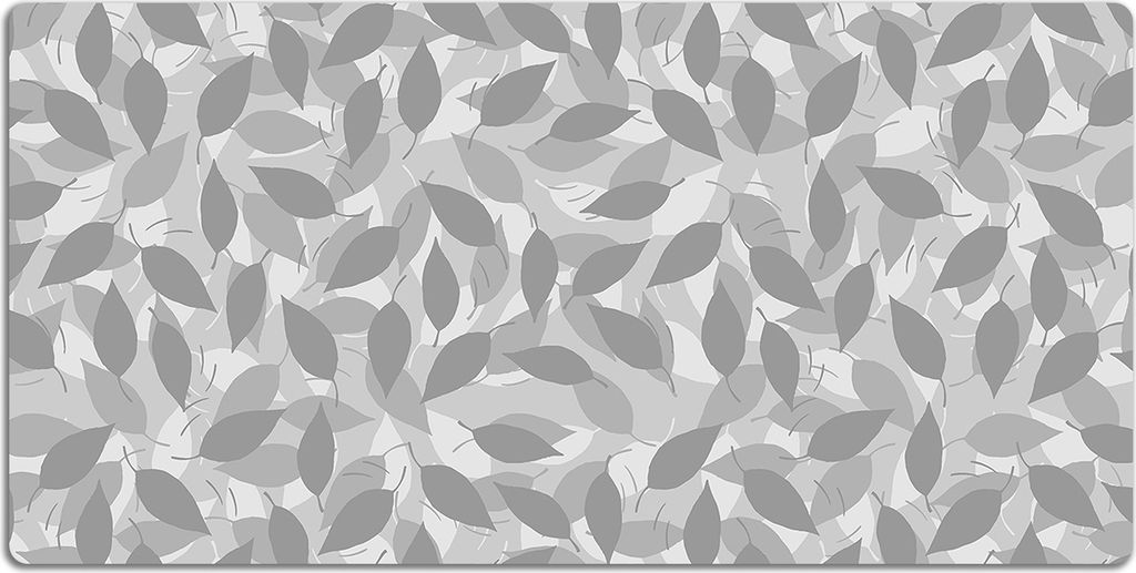 Schreibtischmatte Tischunterlage 90x45 cm Mauspad - Graue Blätter