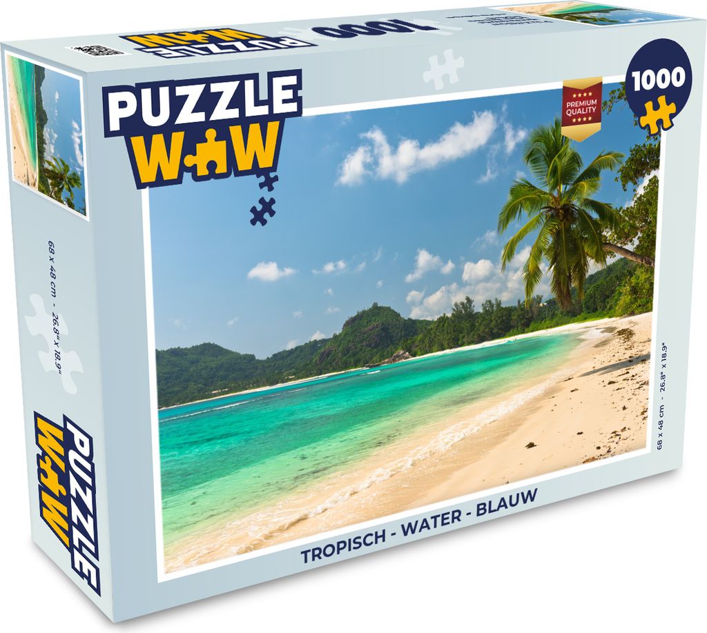 MuchoWow Puzzle 1000 Teile Tropisch - Wasser - Blau - Erwachsene - Rätsel