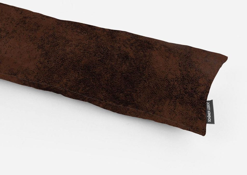 SCHÖNER LEBEN. Zugluftstopper Kunstleder braun dunkelbraun glänzend Auswahl 90cm Länge
