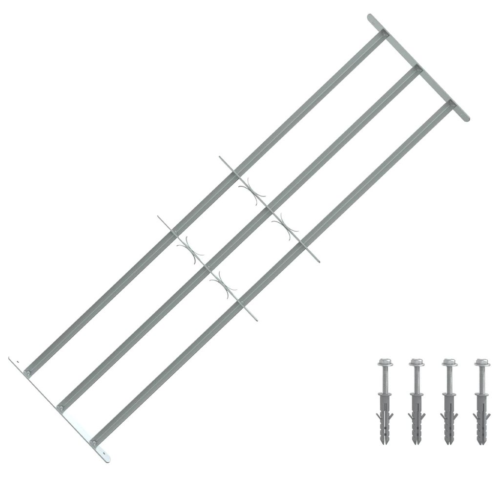 vidaXL Sicherheitsgitter für Fenster mit 3 Querstangen 3 pcs