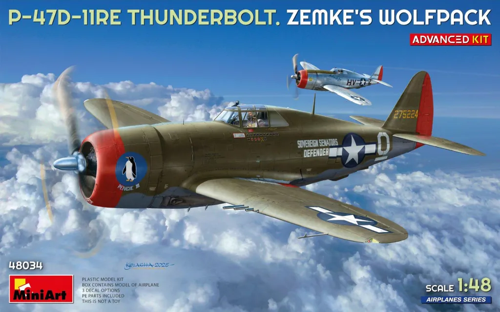 Avion miniature P-47D-11RE Thunderbolt 1:48 Zemke's Wolfpack de combat