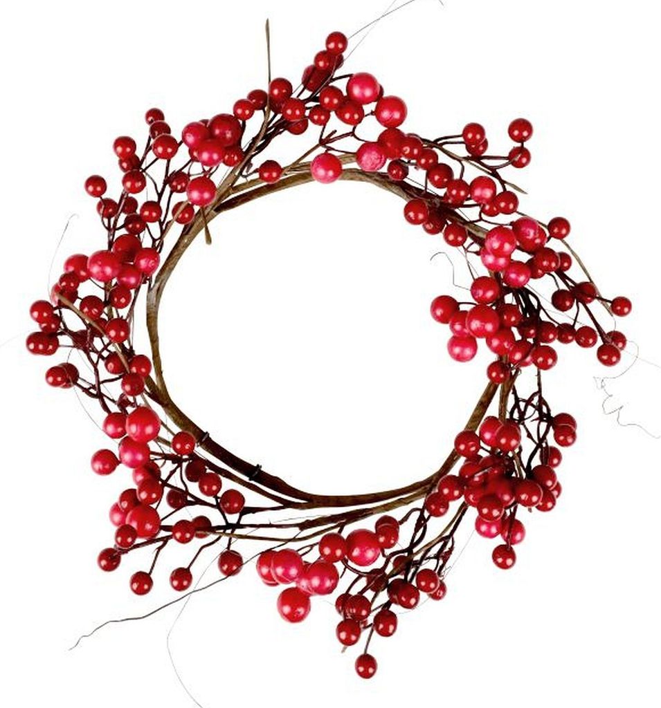 Beerenkranz Ø35cm rot künstlich Beeren Türkranz Weihnachtskranz