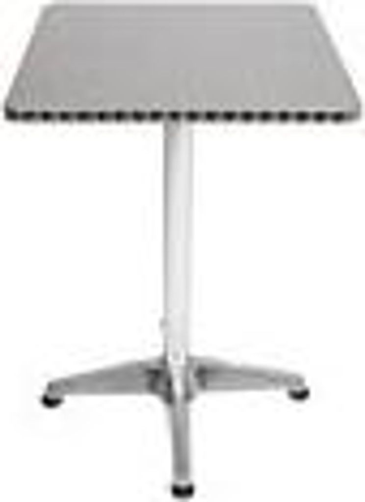 Bistrostehtisch Gartentisch Aluminium Höhenverstellbar klappbar 60x60cm H70/110cm