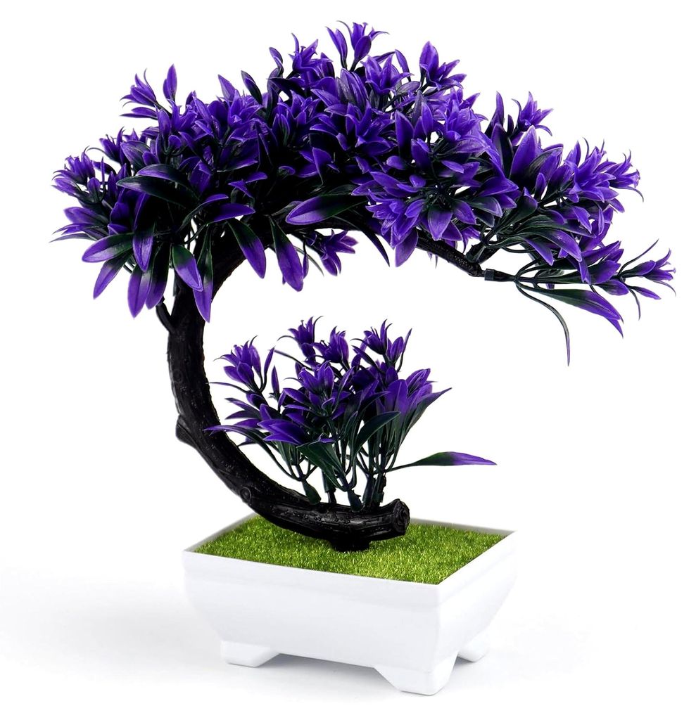 Künstliche Pflanzen im Topf, Bonsai Baum, Dekorative Pflanzen für Fenster, Schreibtische, Wohn- und Schlafzimmer, Büros usw.