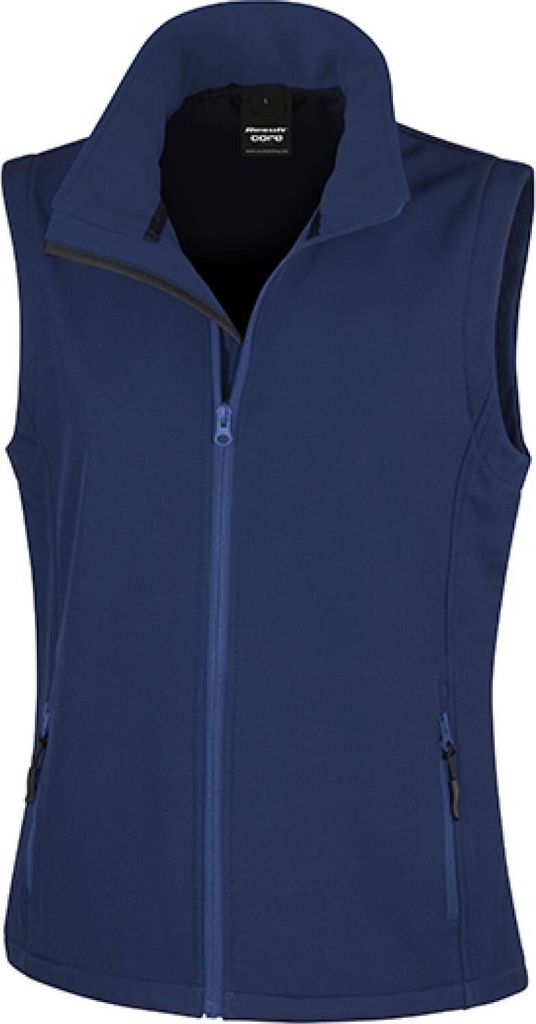 Result Core R232F | Damen Printable Soft Shell Bodywarmer - Farbe: Navy/Navy - Größe: XS