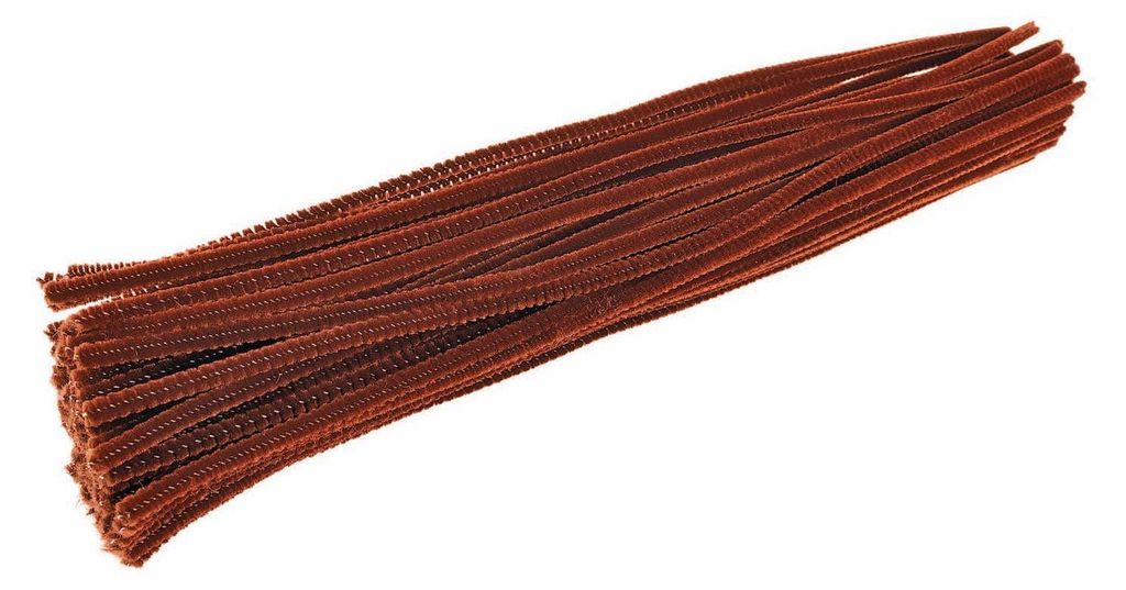 Farben – Brauner Chenille-Draht, 100 Stück