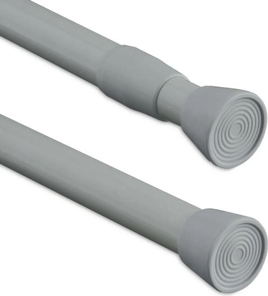 Barre de tension inox grise antidérapante et résistante à la rouille