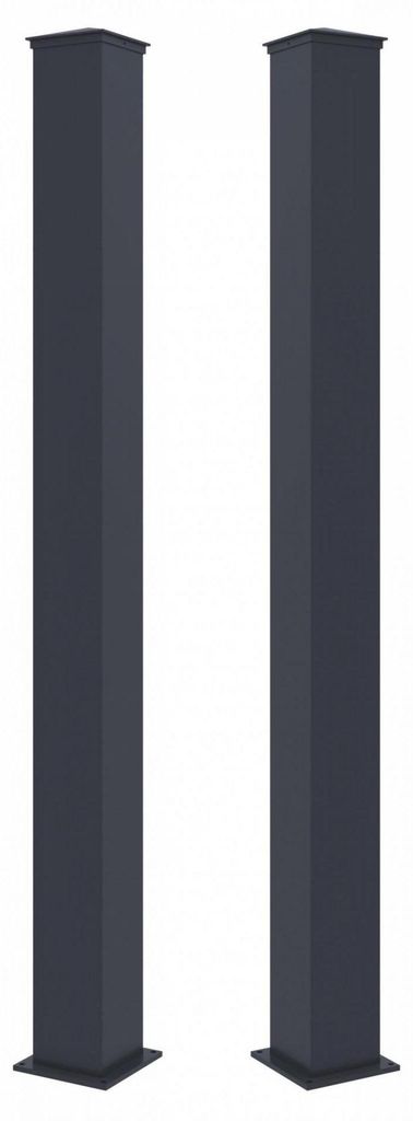 Säule G21 für Tor und Pforte 15x190 cm mit Fuß, anthrazit, Produktbild 