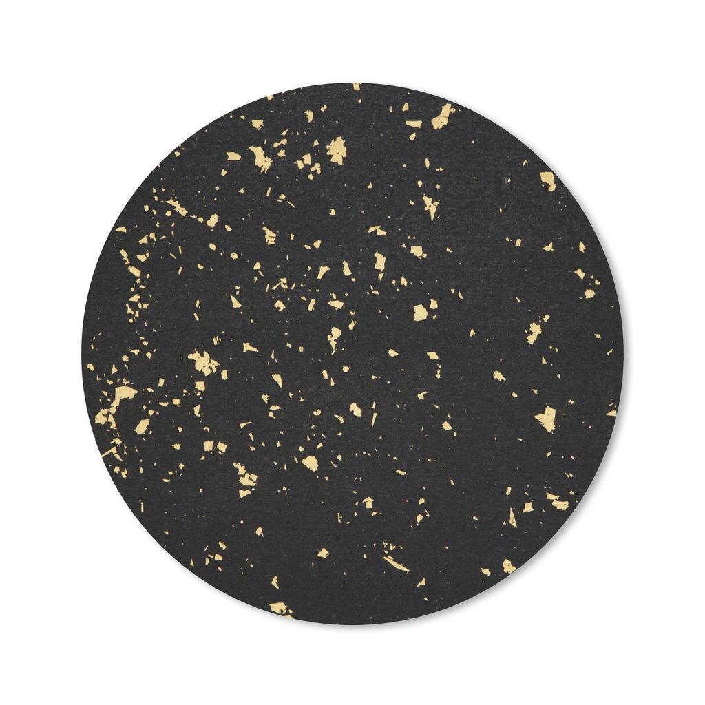 MuchoWow Mauspad Mousepad Goldene Flocken auf schwarzem Hintergrund 50x50 cm - Mousepads - Maus Mat - Pad - Mausunterlage - Vinyl