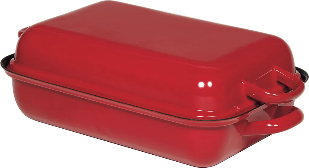 Pirofila Riess con Coperchio Rosso 32x22cm - Stile Vintage Cucina