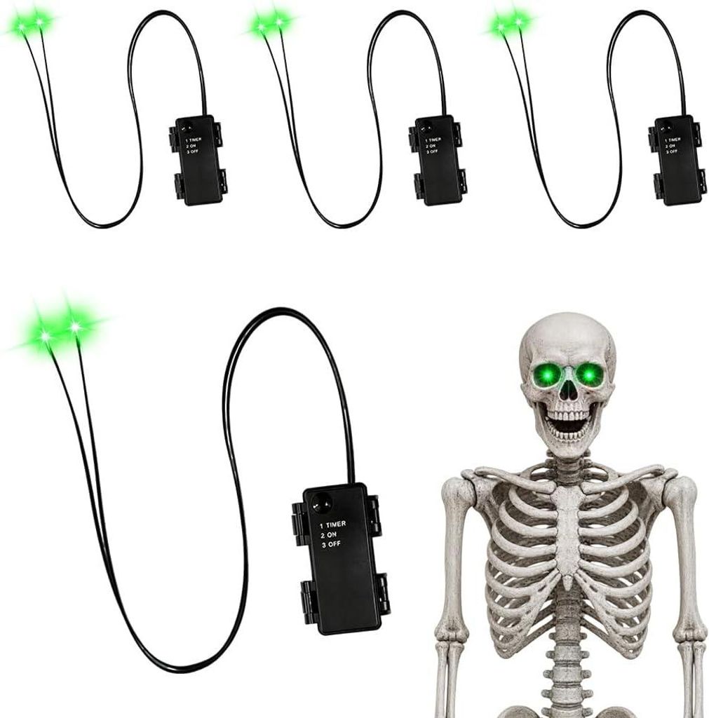 4 stuks Halloween led-oplichtende ogen, lichtgevende Productafbeelding 