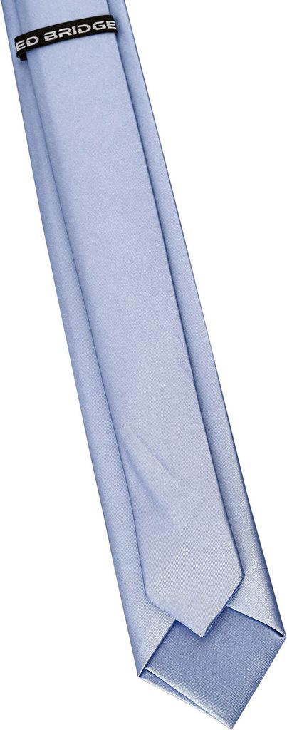 Red Bridge Herren Krawatte Slim Satin Schlips Binder RBC Premium Hellblau