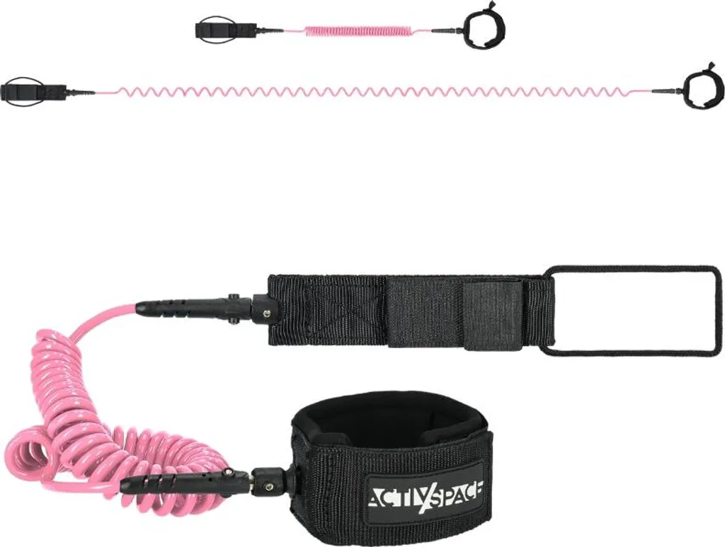Leash de sécurité SUP 3m rose - Évitez la dérive de votre planche rose