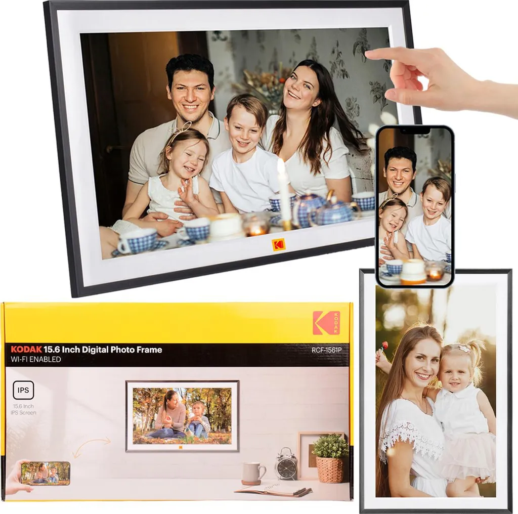 Cadre Photo Connecté WiFi Kodak 15.6 Pouces : Partagez vos Souvenirs