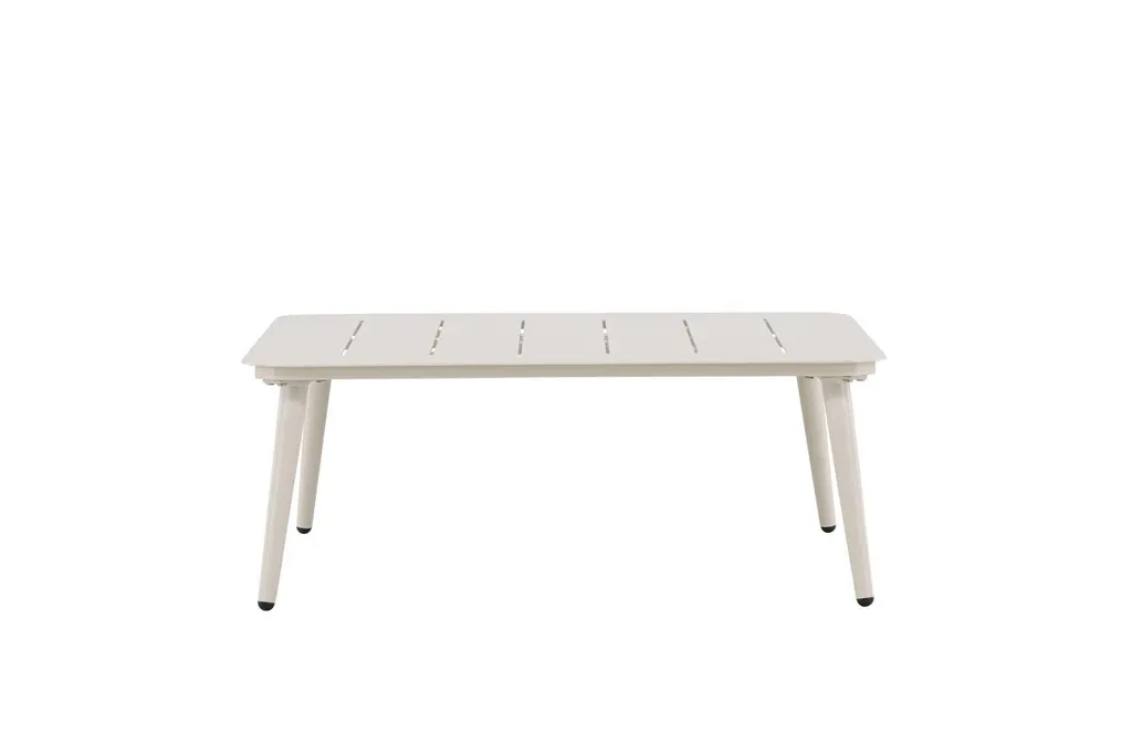 Table Lina 90x90cm Beige en Métal - Mobilier Jardin Design
